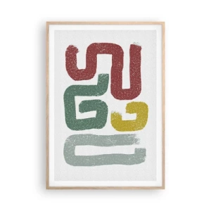 Poszter világos tölgy keretben - Egy ismeretlen nyelven - 70x100 cm