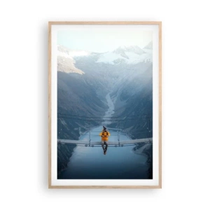 Poszter világos tölgy keretben - Elragadtatott a felfüggesztésben - 61x91 cm