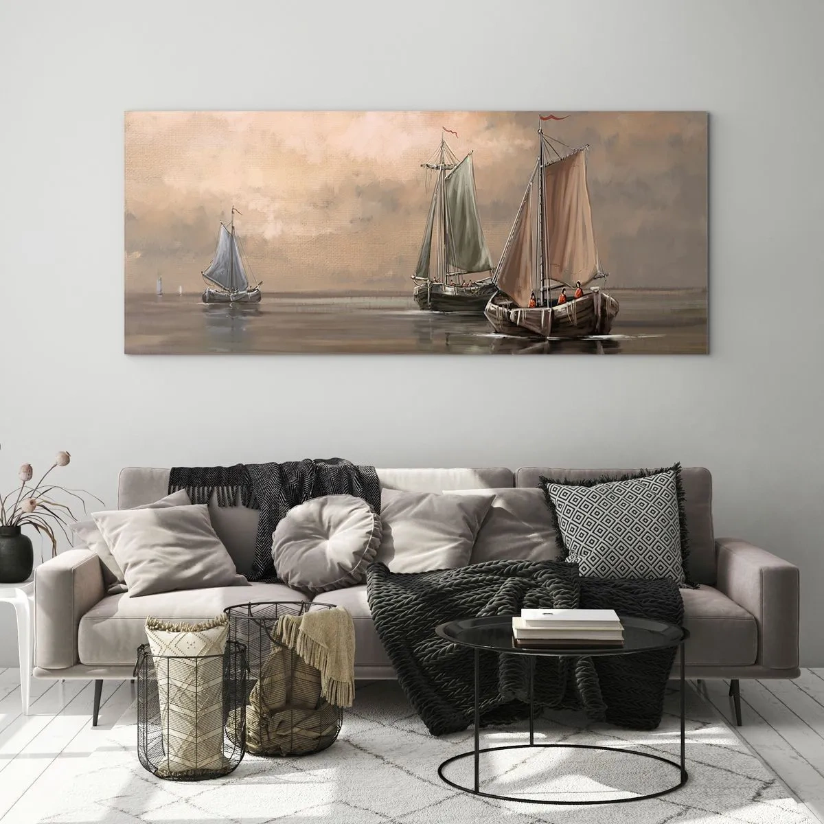 Üveg kép - A tengerészek visszatérése - 100x40 cm