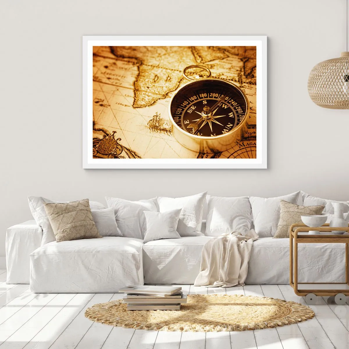 Poszter fekete keretben - Keletre, vagy nyugatra? - 70x50 cm