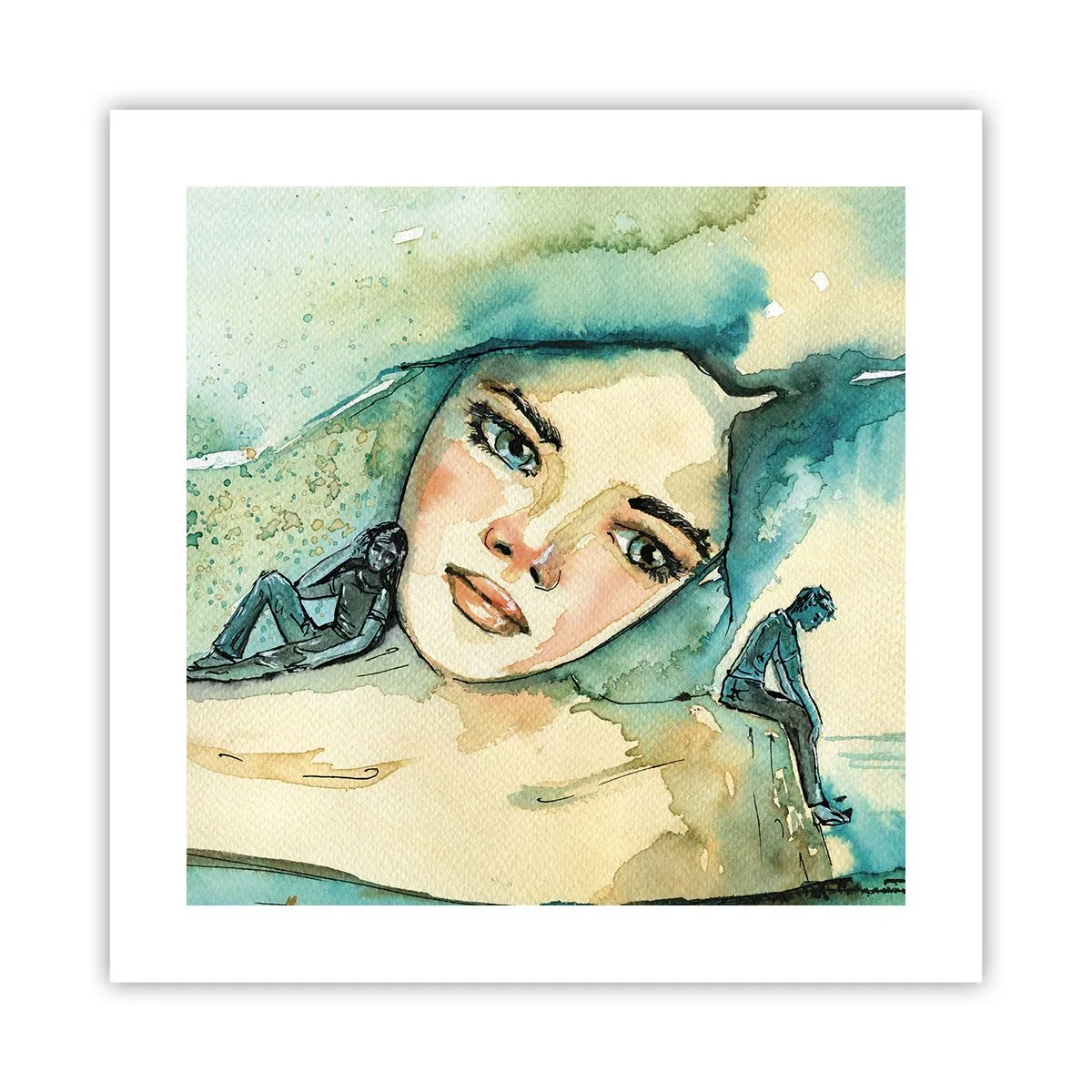 Poszter - Am I blue? - 40x40 cm