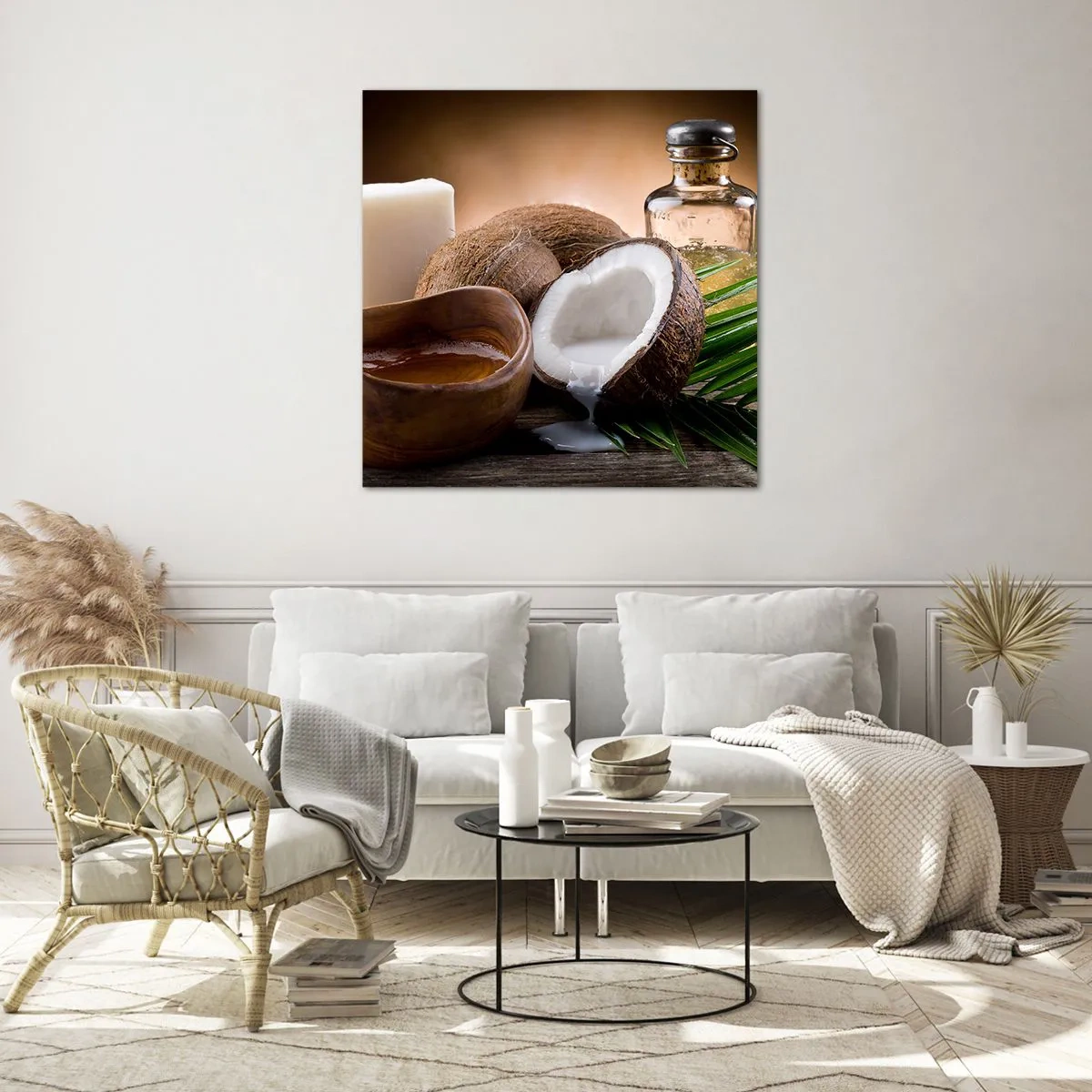 Üveg kép - Egészség a trópusi szigetekről - 70x70 cm