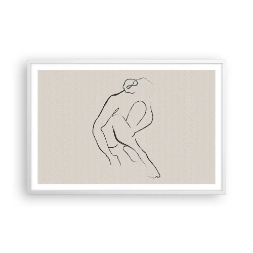 Poszter fekete keretben - Intim vázlat - 91x61 cm