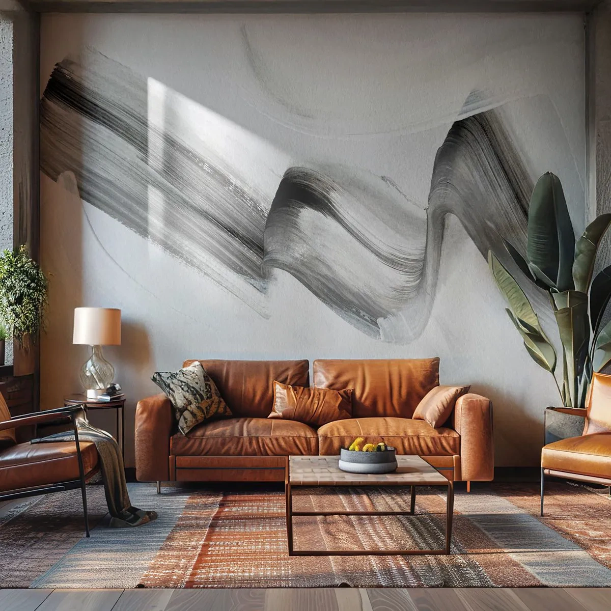 Fotótapéta Premium Canvas - Csak a móka kedvéért - Minimalizmus, Absztrakció, Kefe - 350x256 cm