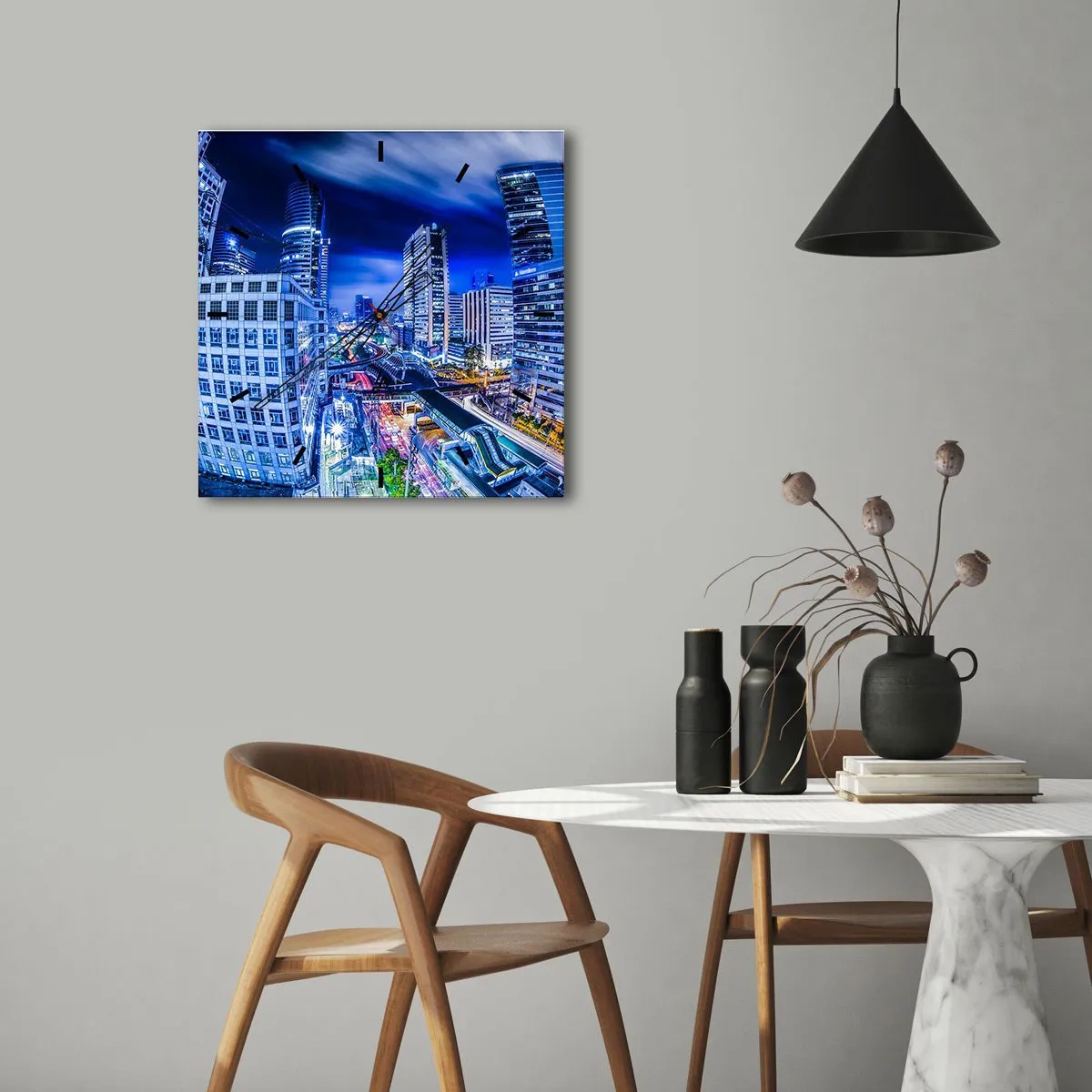 Falióra, Óra - Az éjszakai város ritmusai - 30x30 cm