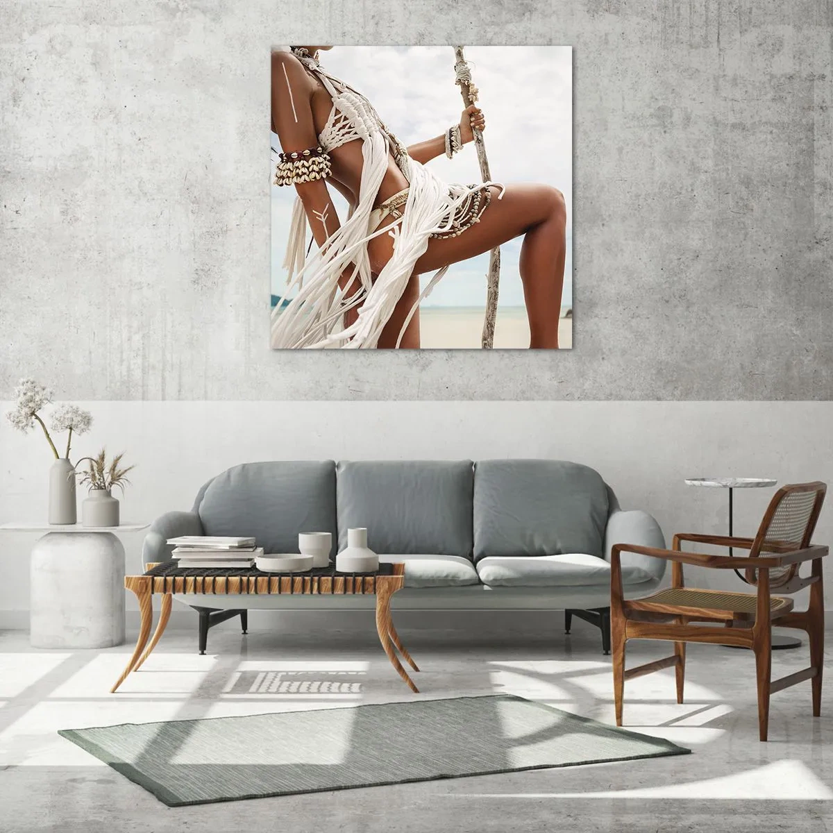 Üveg kép - A nap papnője - 60x60 cm