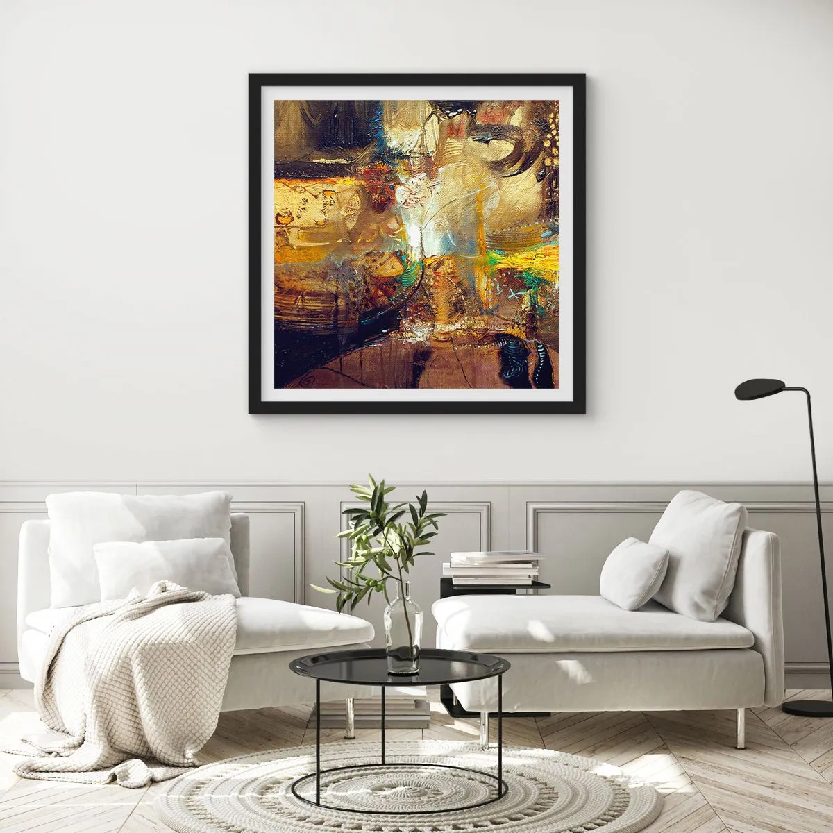 Poszter fehér keretben - Hideg, melegebb,meleg - 40x40 cm