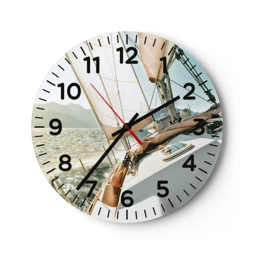 Falióra, Óra - Dagadó vitorlákkal - 30x30 cm