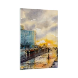 Üveg kép - Élet a parton - 80x120 cm