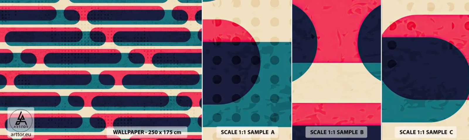 Fotótapéta Minta Öntapadós Deluxe Sticker - Mélységben és előre - Absztrakció, Darab, Modern művészet - 100x30 cm