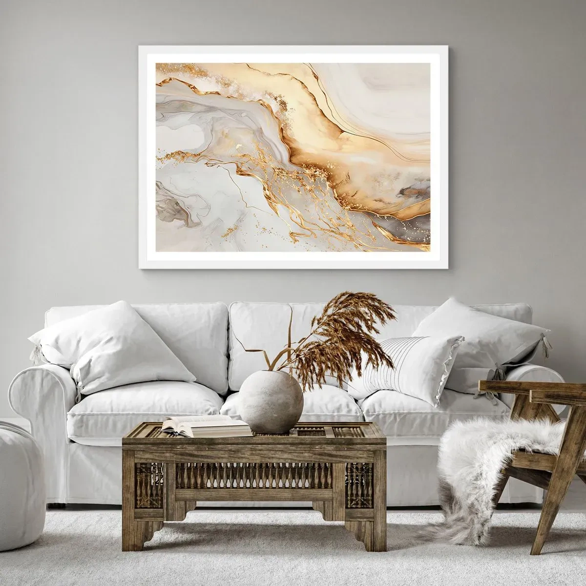 Poszter fekete keretben - Absztrakció: szépség és jóság - 91x61 cm