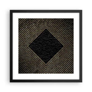 Poszter fehér keretben - Geometria glamour stílusban - 40x40 cm