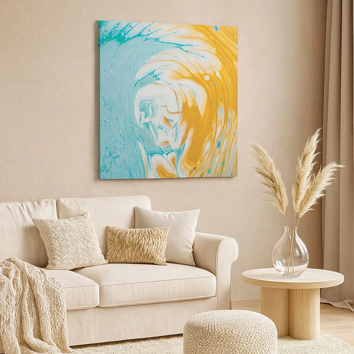 Vászonkép - Pasztell örvény - 30x30 cm