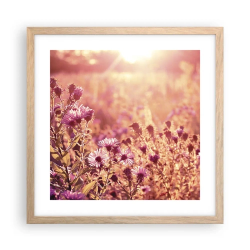 Poszter világos tölgy keretben - A nyár elmúlás előtt - 40x40 cm