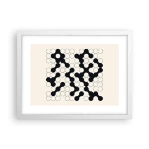 Poszter fekete keretben - Kínai játék - variáció - 40x30 cm