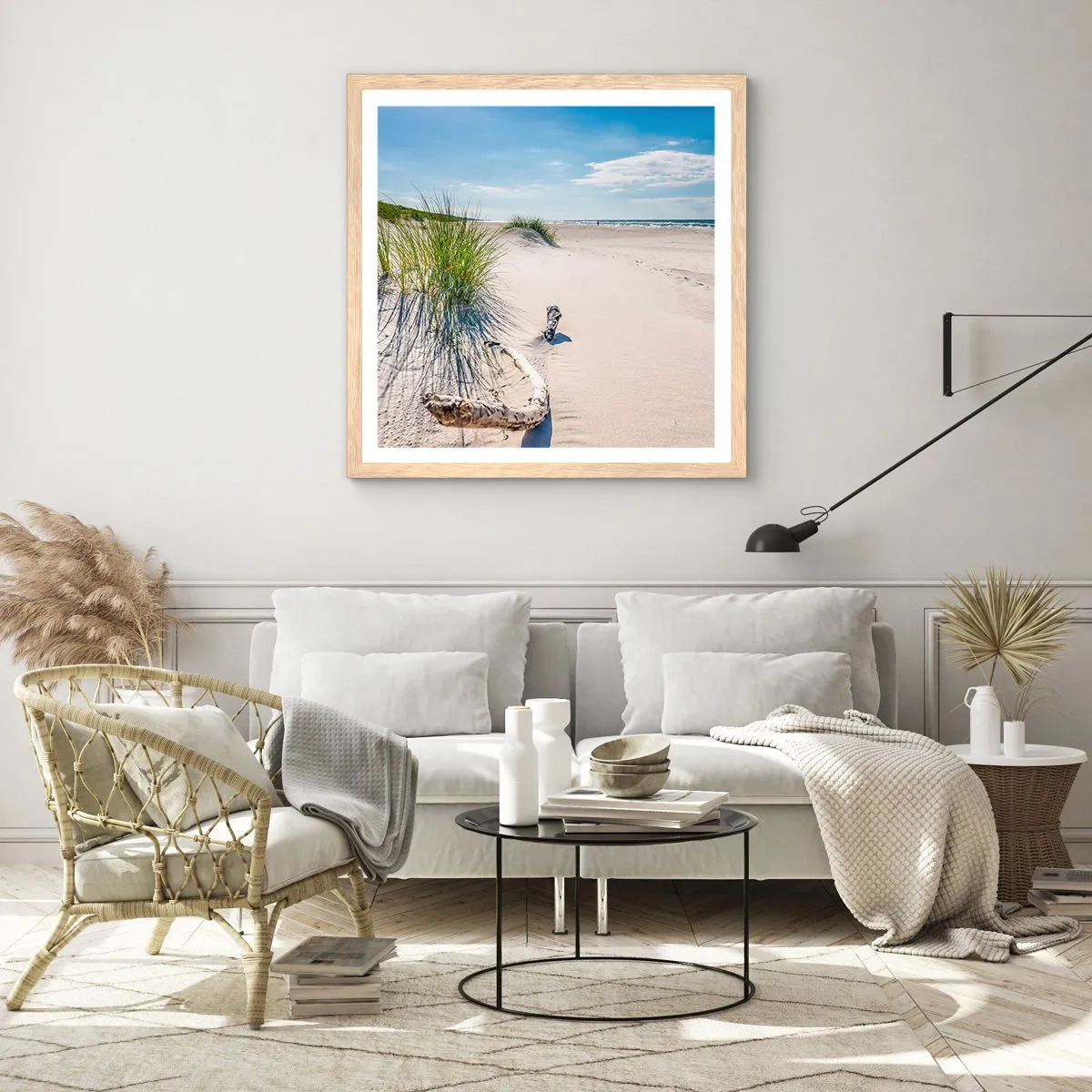 Poszter világos tölgy keretben - A leggyönyörűbb? A Balti - 50x50 cm