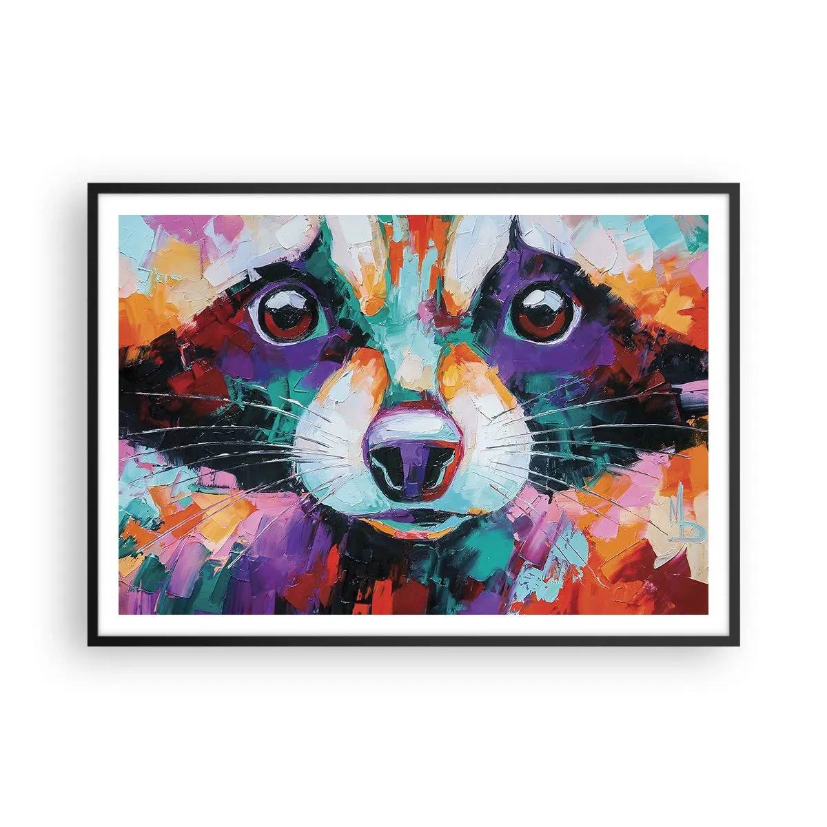 Poszter fehér keretben - Csak jó érzelmek - 100x70 cm