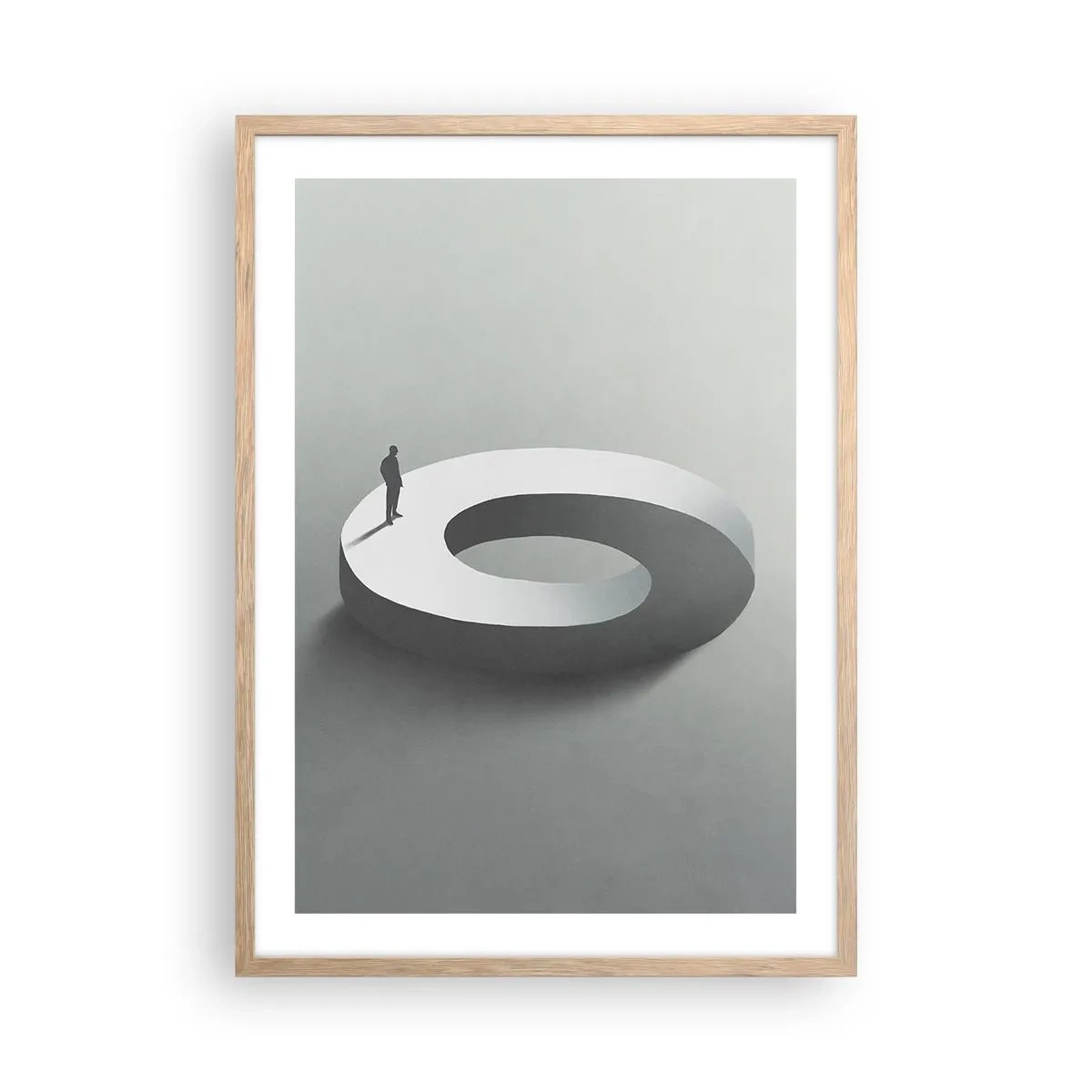 Poszter világos tölgy keretben - És bölcsnek lenni - 50x70 cm