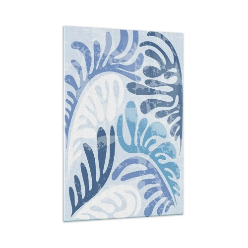 Üveg kép - Kék páfrányok - 70x100 cm