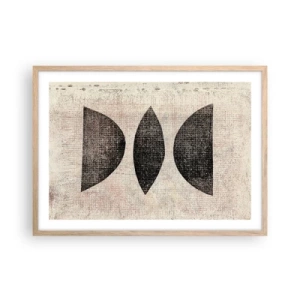 Poszter világos tölgy keretben - Etnikai absztrakció - 70x50 cm