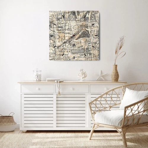 Falióra, Óra - Dekódolásra vár - 40x40 cm