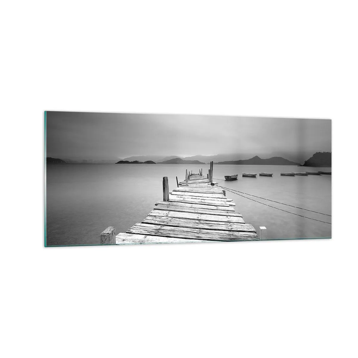 Üveg kép - Hegyeken és tengereken túl - 100x40 cm