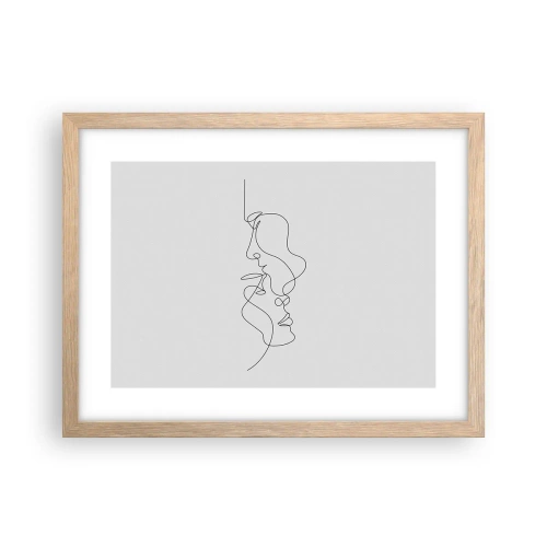 Poszter világos tölgy keretben - Gyászos sóvárgás - 40x30 cm