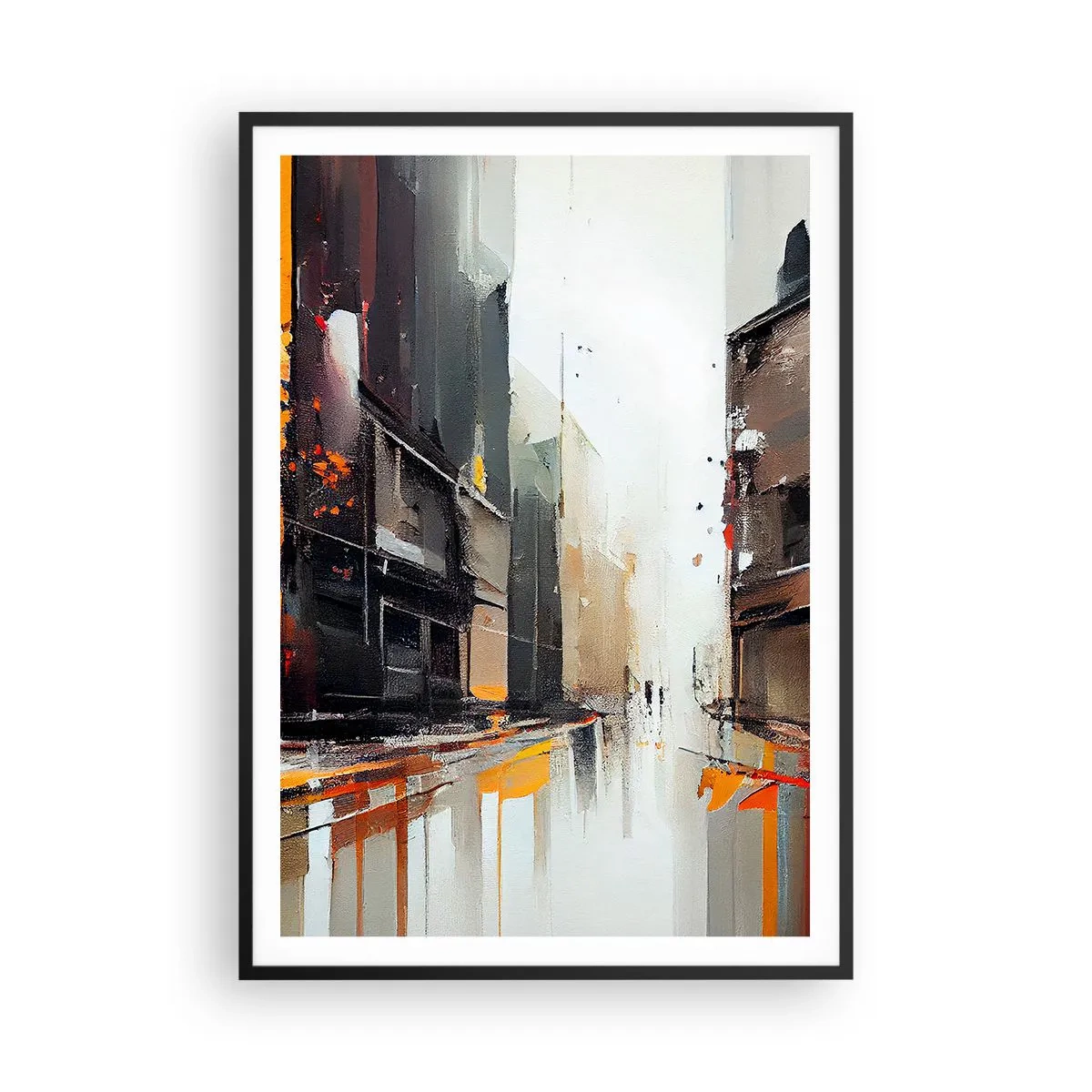 Poszter fehér keretben - Esős nap - 70x100 cm