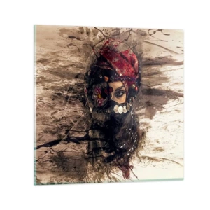 Üveg kép - Legalább riasztó - 40x40 cm