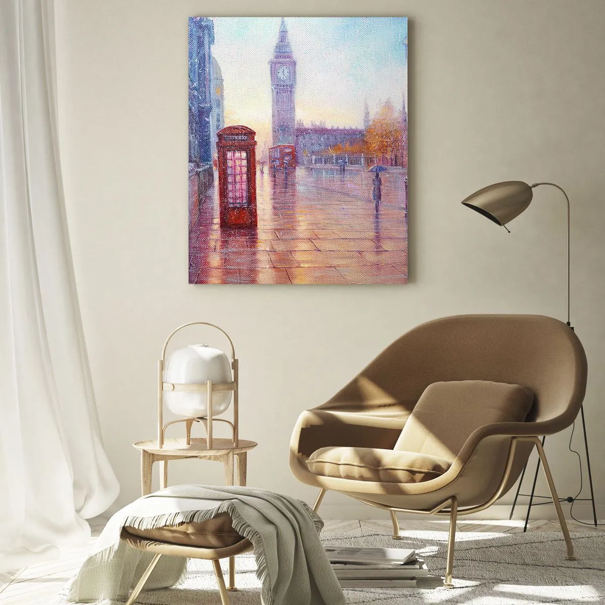 Üveg kép - Őszi nap Londonban - 50x70 cm