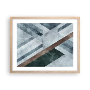 Poszter világos tölgy keretben - A geometria kifinomult eleganciája - 50x40 cm