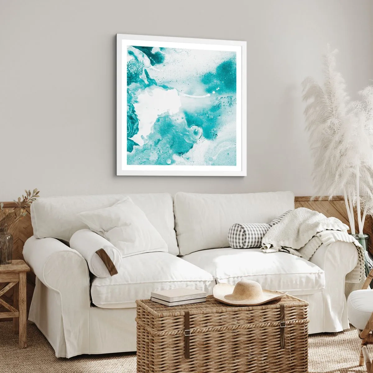 Poszter fekete keretben - Kék holtágai - 60x60 cm