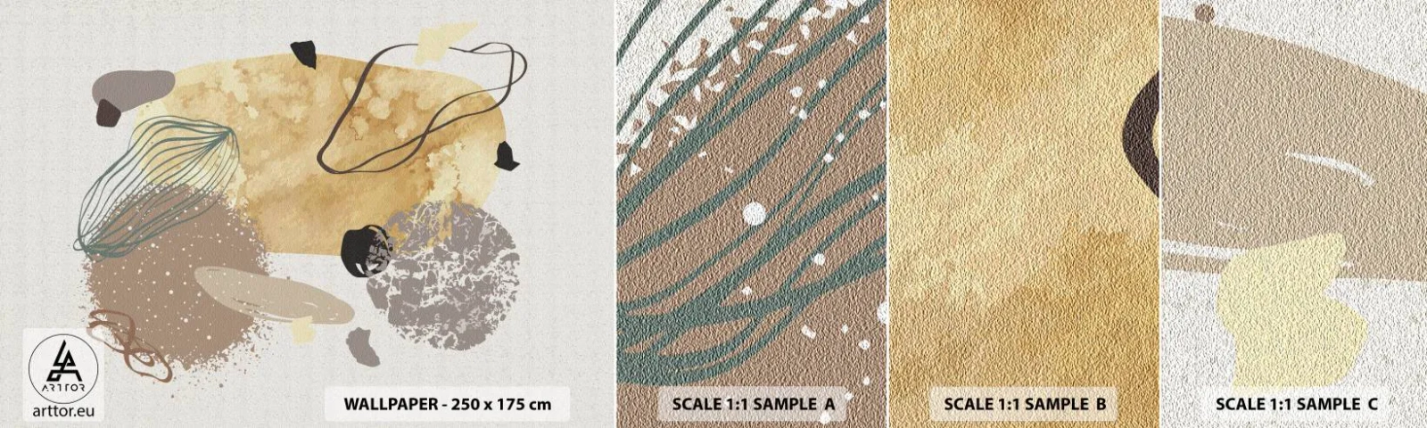 Fotótapéta Minta Öntapadós Deluxe Sticker - Alkalmazott plumkológia - Absztrakció, Darab, Minimalizmus - 100x30 cm