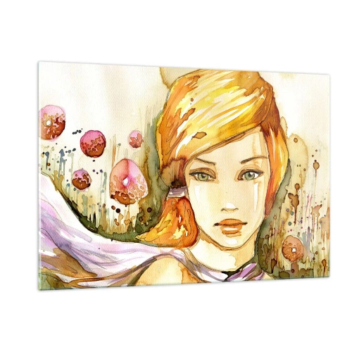 Üveg kép - Smaragd tekintet, amely lecsillapítja a haragot - 120x80 cm