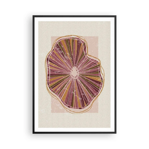 Poszter fehér keretben - Sugárzó absztrakció - 70x100 cm