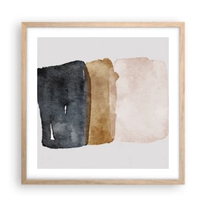 Poszter világos tölgy keretben - A föld színeinek kompozíciója - 50x50 cm