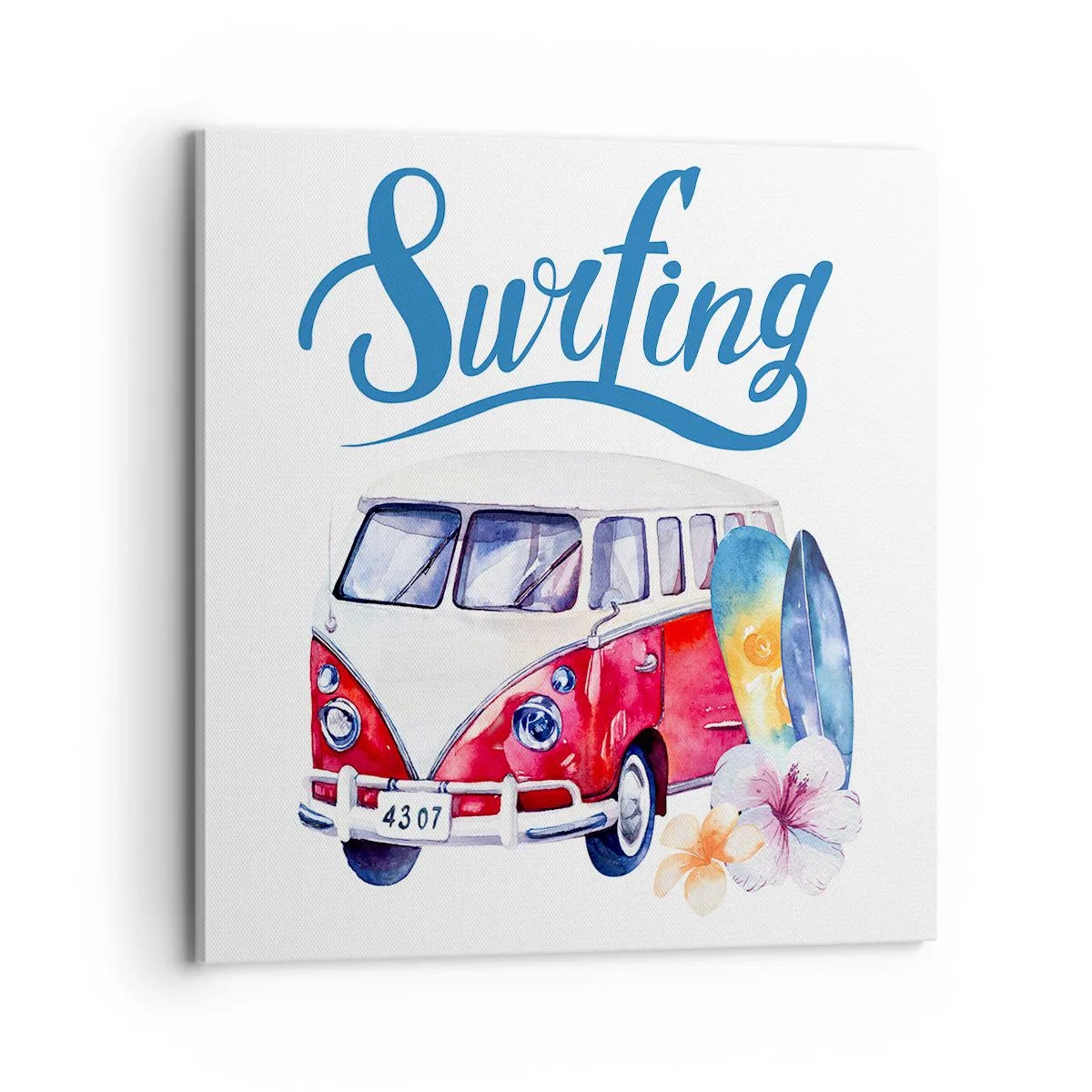 Vászonkép - Uborka - klasszikus egy szörfös számára - 70x70 cm