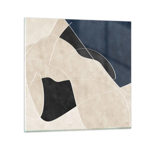 Üveg kép - Absztrakt kompozíció - az árnyalatok kontrasztja - 60x60 cm