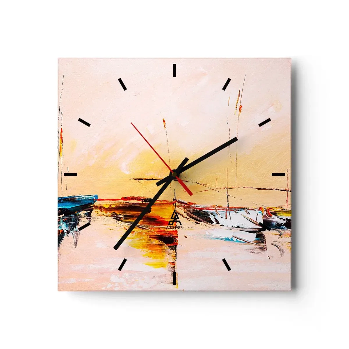 Falióra, Óra - Egy este a kikötőben - 40x40 cm