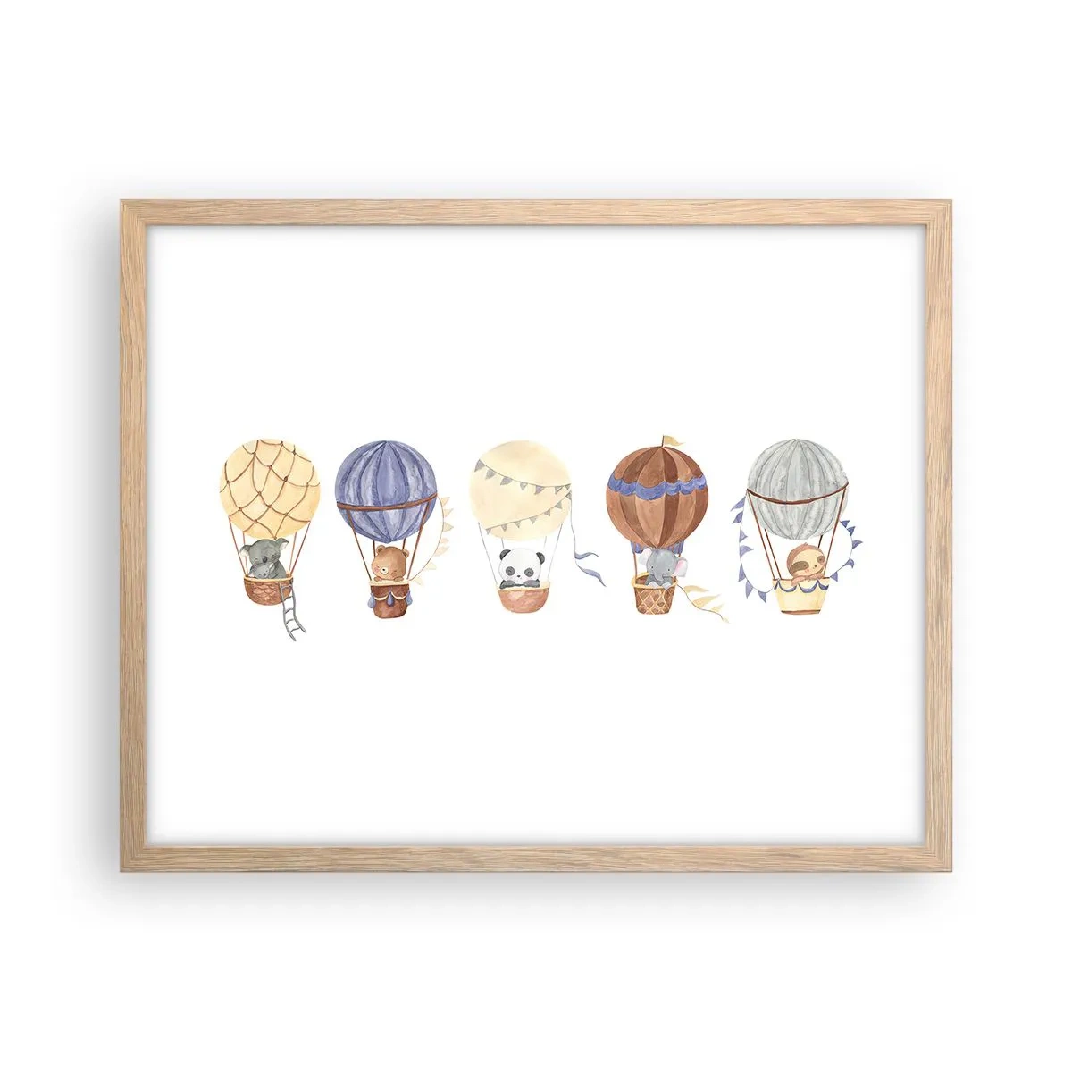 Poszter világos tölgy keretben - Barátok egy utazáson - 50x40 cm