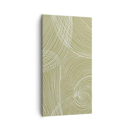 Vászonkép - Bonyolult absztrakció fehérben - 55x100 cm