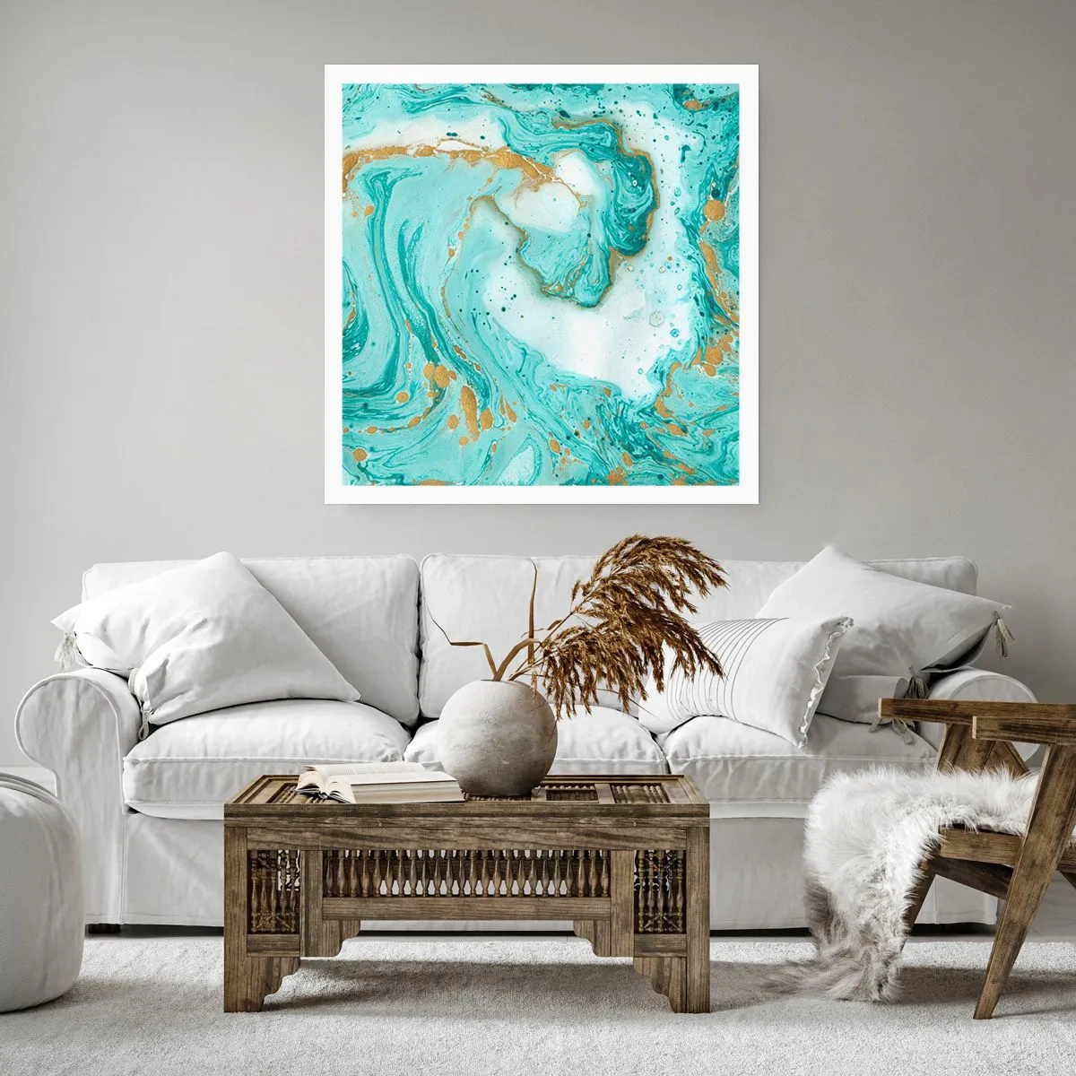 Poszter - Az Edo-korszak nagy hulláma alatt - 50x50 cm