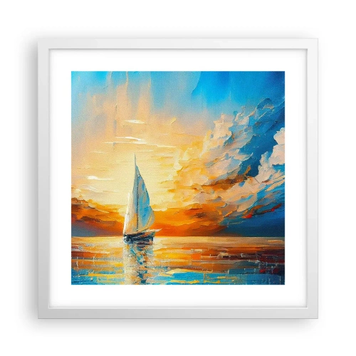 Poszter fekete keretben - Aranyban vitorlázva - 40x40 cm