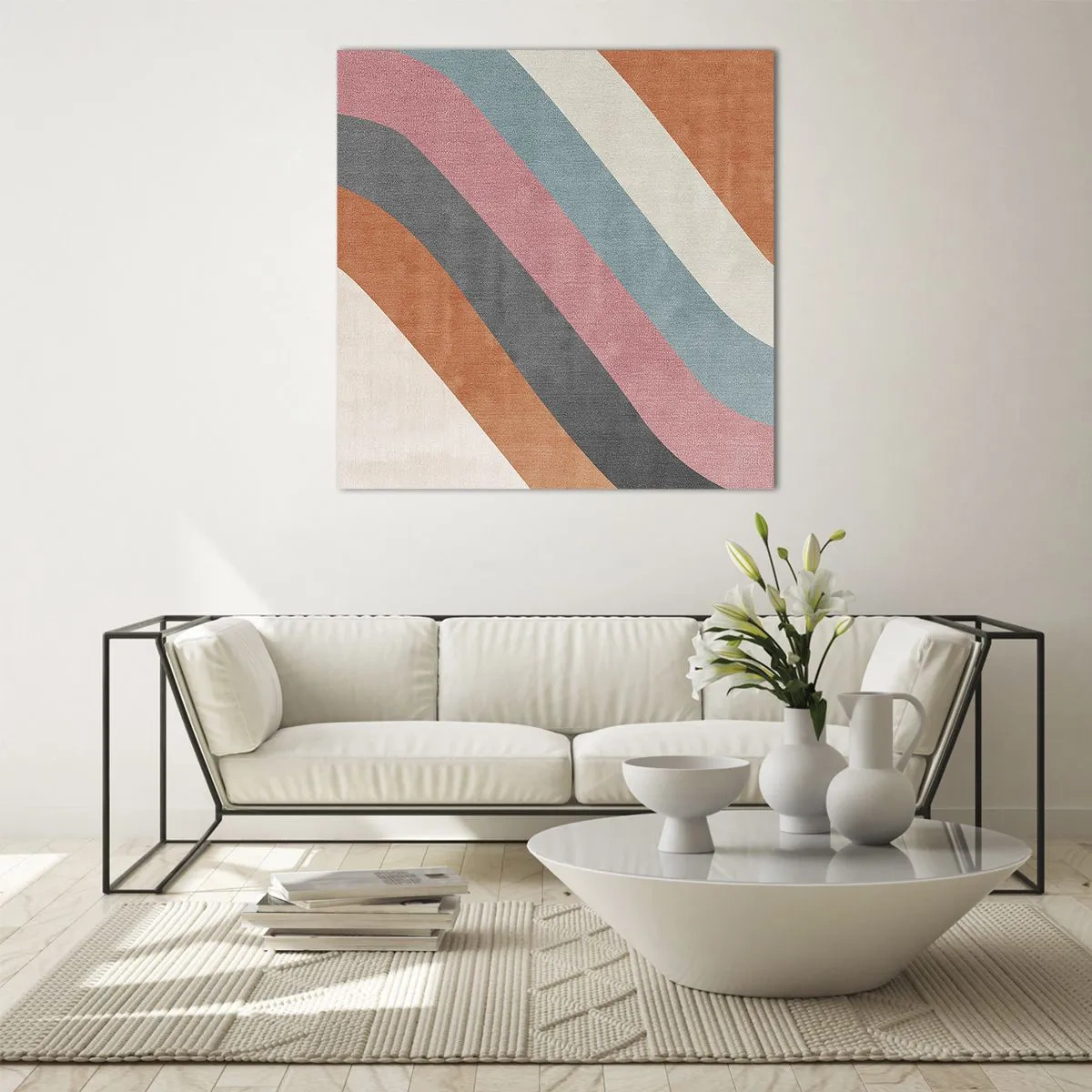 Üveg kép - Diagonális kompozíció - mozgás - 50x50 cm