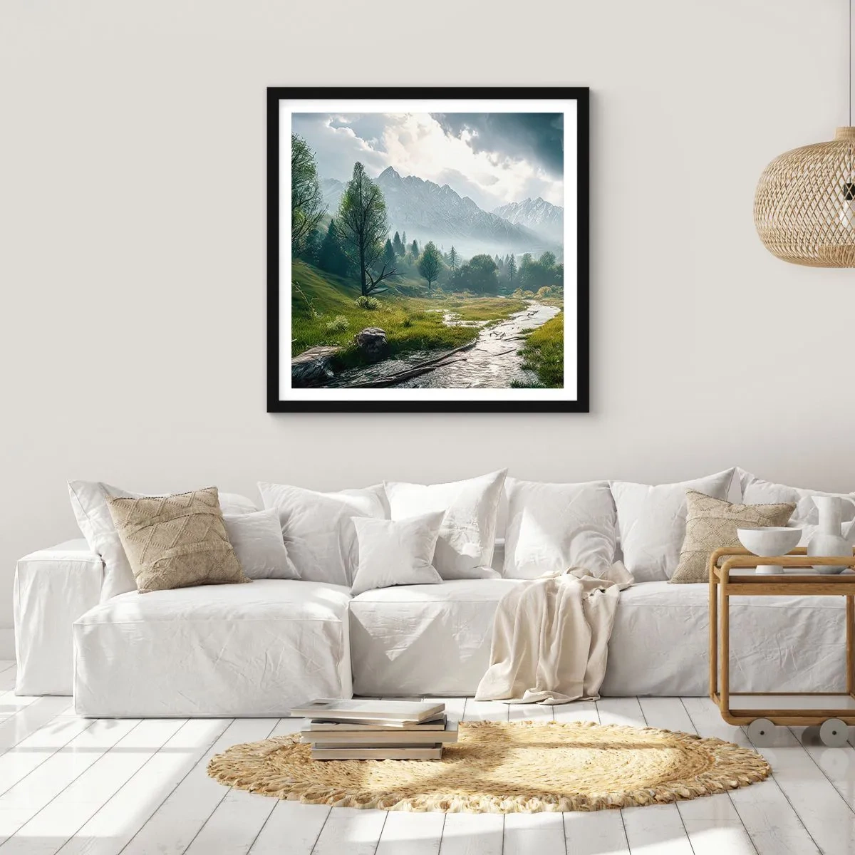 Poszter fehér keretben - Oda és vissza - 50x50 cm