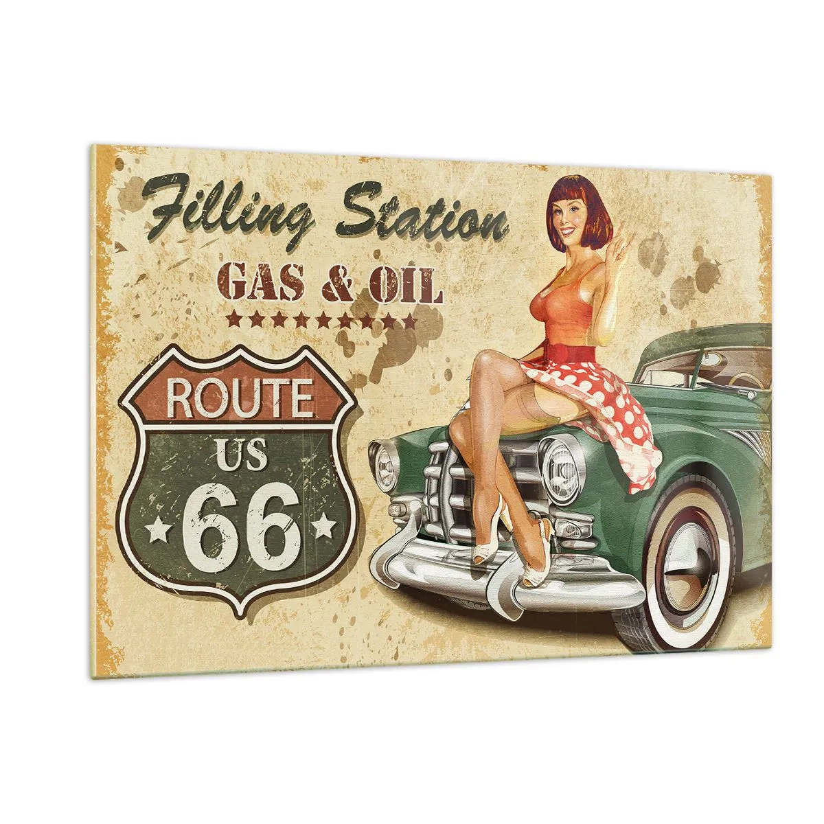 Üveg kép - A csodálatos 40-es évek. - 120x80 cm