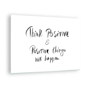 Üveg kép - Motivációs felirat minimalista stílusban - 70x50cm - Hogyan élj? - Modern fali dekoráció nappalihoz és hálószobához ARTTOR