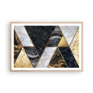 Poszter világos tölgy keretben - Kőről kőre - 91x61 cm