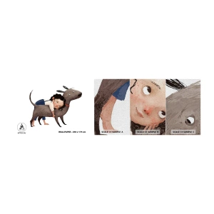 Fotótapéta Minta Premium Canvas - Legjobb barátok - Gyerekeknek, Kutya, Lány - 100x30 cm