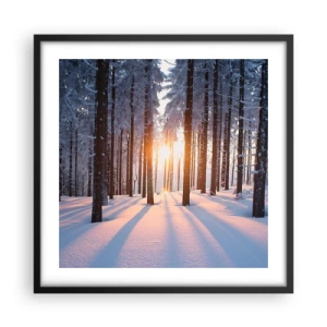 Poszter fehér keretben - Egyértelműen fekete-fehéren - 50x50 cm